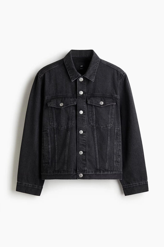 Black Denim Jacket | Classic Trucker Jacket for Everyday Wear