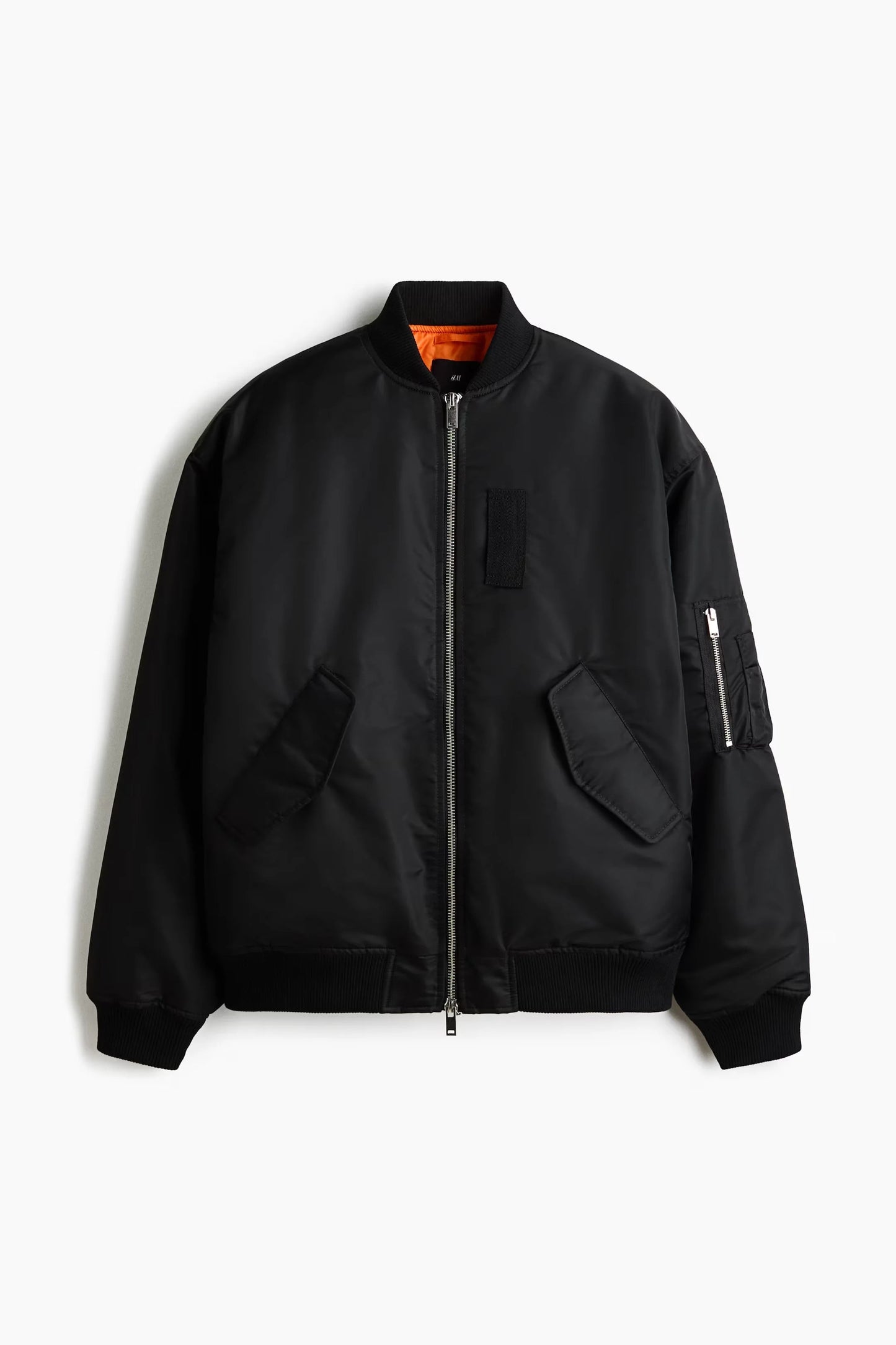 MA-1 Bomber Jacket in Black | Classic Zip-Up Flight Jacket