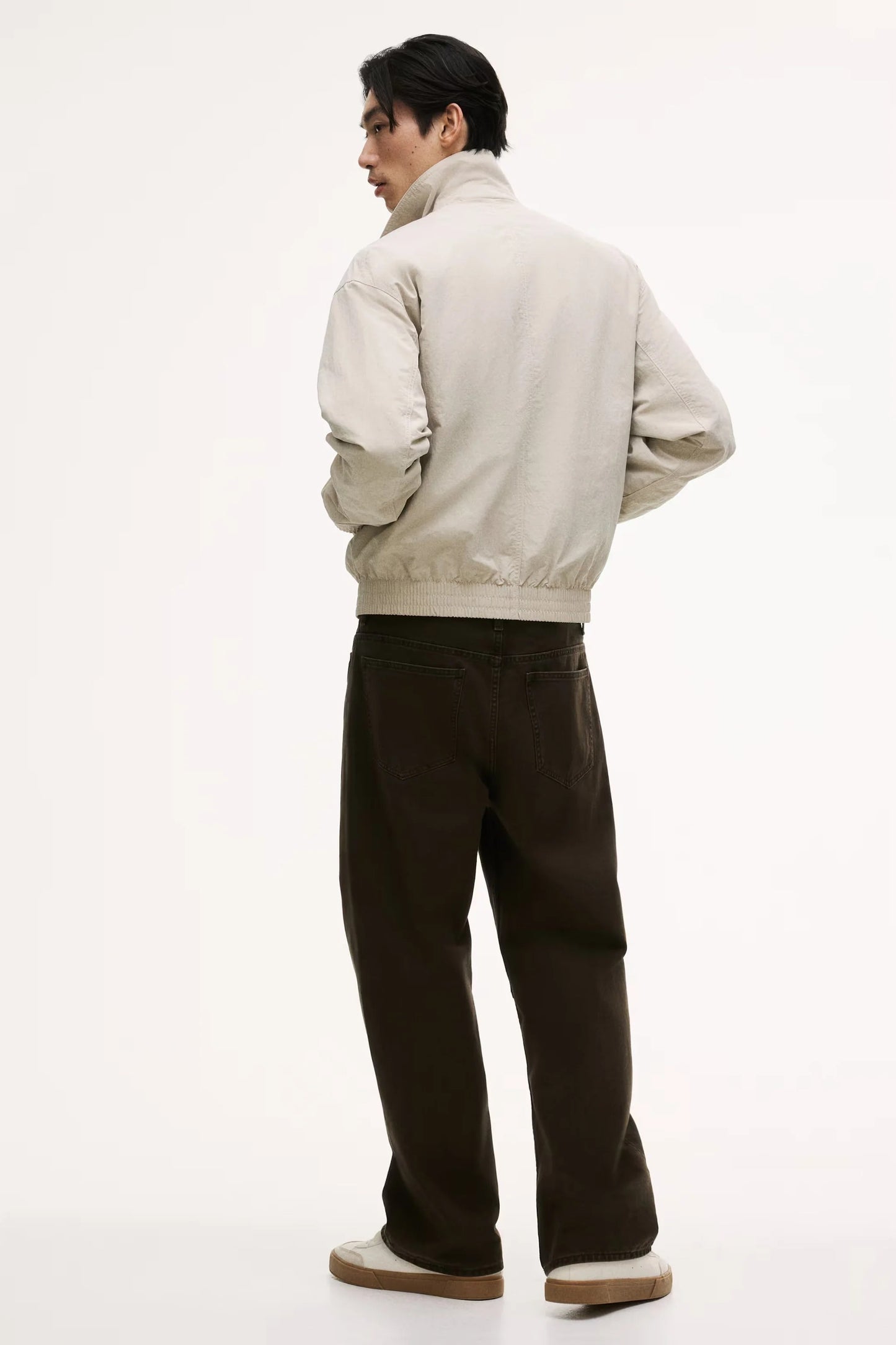 Lightweight Zip Jacket in Cream | Minimalist Casual Outerwear