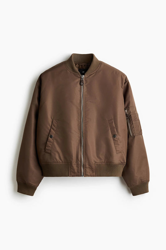 Classic Bomber Jacket with Zip Closure | Everyday Casual Outerwear