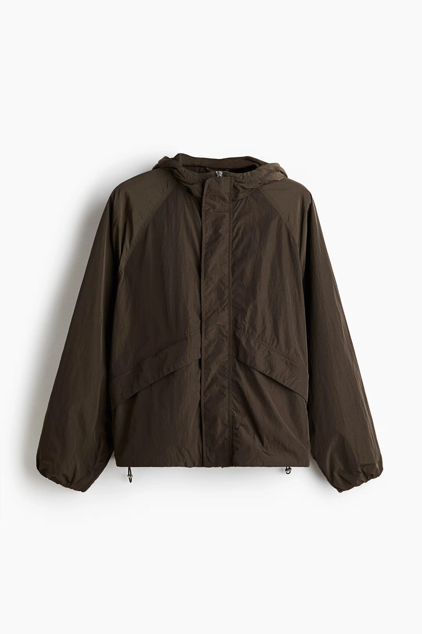 Lightweight Hooded Jacket in Dark Brown | Minimalist Windbreaker