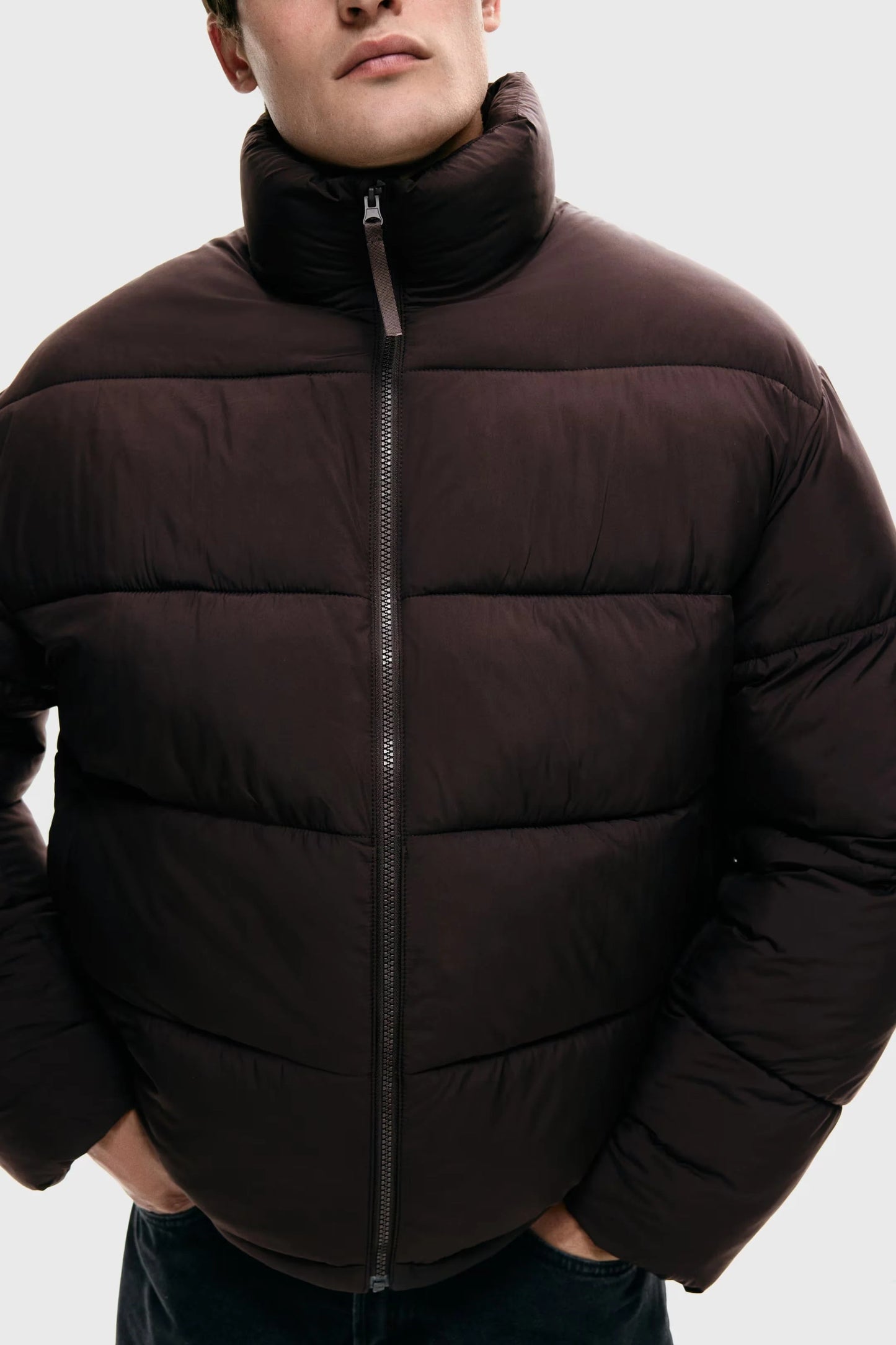 Brown Puffer Jacket | Lightweight Insulated Winter Outerwear