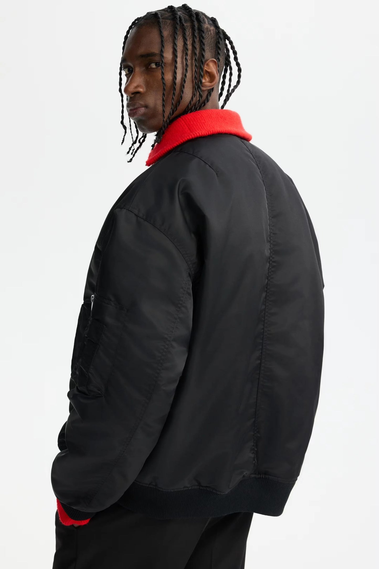 MA-1 Bomber Jacket in Black | Classic Zip-Up Flight Jacket